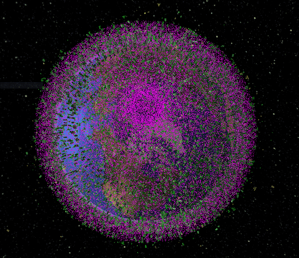 déchets spatiaux en orbite
