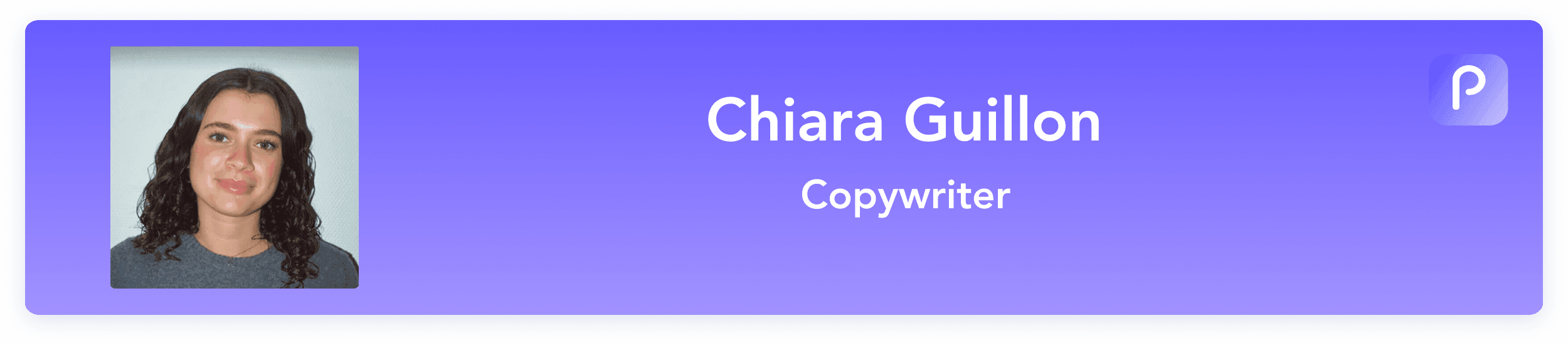 Chiara Guillon | Copywriter