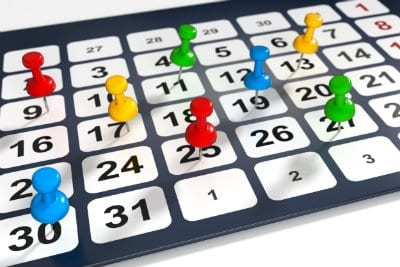 Observatoire EJP : le calendrier et région Observatoire EJP : le calendrier et région